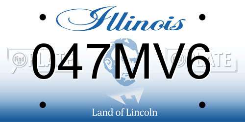 047MV6 Illinois License Plate