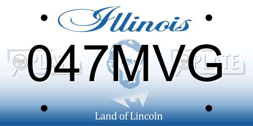 047MVG Illinois License Plate