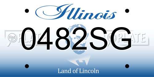 0482SG Illinois License Plate