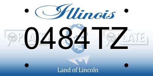 0484TZ Illinois License Plate