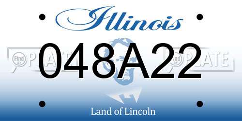 048A22 Illinois License Plate