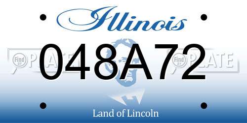 048A72 Illinois License Plate
