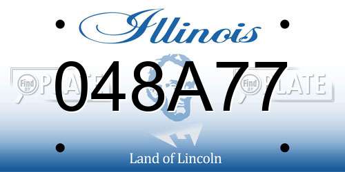 048A77 Illinois License Plate