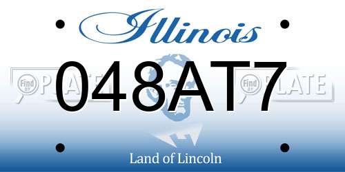 048AT7 Illinois License Plate
