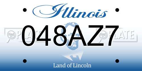 048AZ7 Illinois License Plate