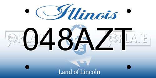048AZT Illinois License Plate