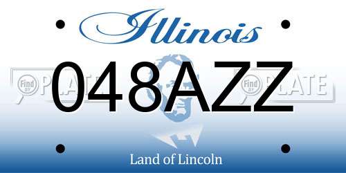 048AZZ Illinois License Plate