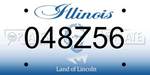 048Z56 Illinois License Plate