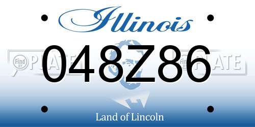 048Z86 Illinois License Plate