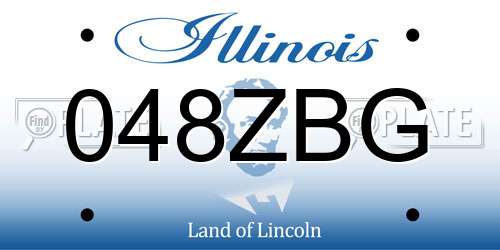 048ZBG Illinois License Plate