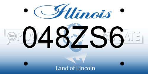 048ZS6 Illinois License Plate