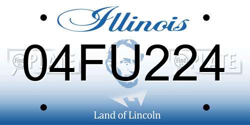 04FU224 Illinois License Plate