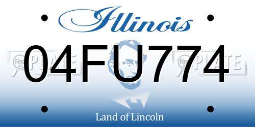 04FU774 Illinois License Plate