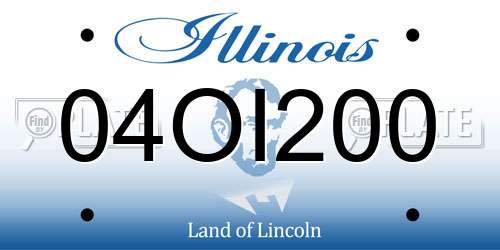 04OI200 Illinois License Plate