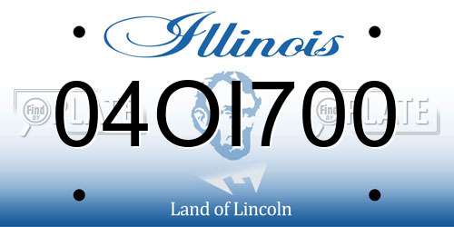 04OI700 Illinois License Plate