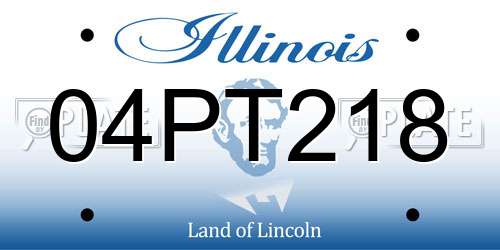04PT218 Illinois License Plate