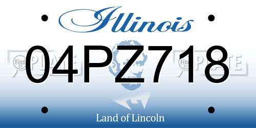 04PZ718 Illinois License Plate