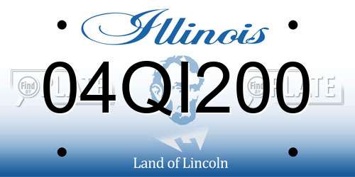 04QI200 Illinois License Plate