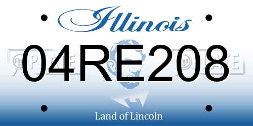 04RE208 Illinois License Plate