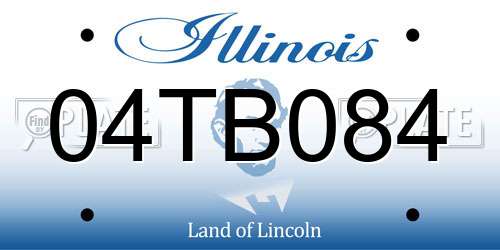 04TB084 Illinois License Plate