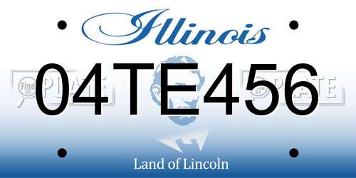 04TE456 Illinois License Plate