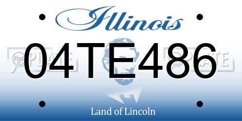 04TE486 Illinois License Plate