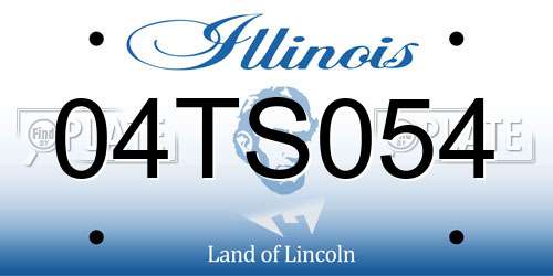 04TS054 Illinois License Plate