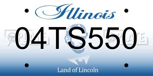 04TS550 Illinois License Plate