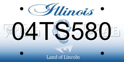 04TS580 Illinois License Plate