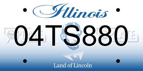04TS880 Illinois License Plate