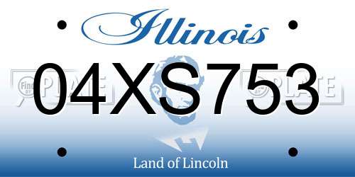 04XS753 Illinois License Plate