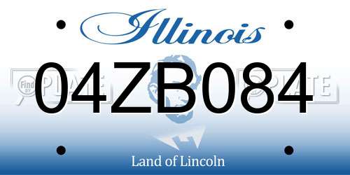 04ZB084 Illinois License Plate