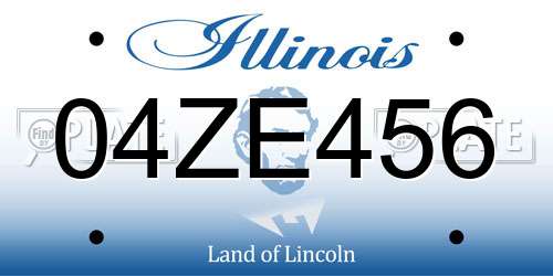 04ZE456 Illinois License Plate