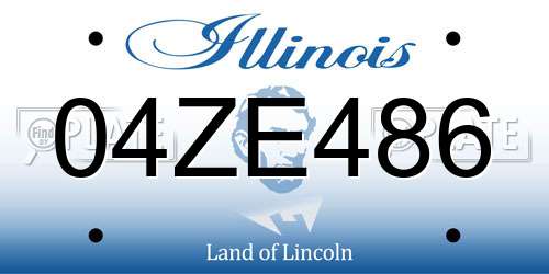 04ZE486 Illinois License Plate