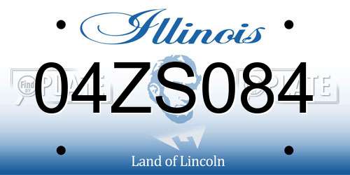 04ZS084 Illinois License Plate