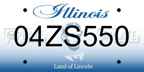 04ZS550 Illinois License Plate