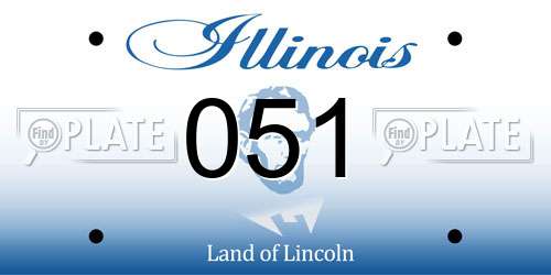 051 Illinois License Plate