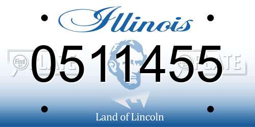 0511455 Illinois License Plate
