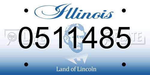 0511485 Illinois License Plate