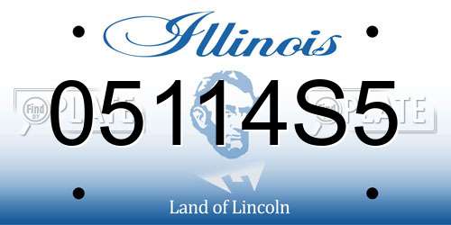 05114S5 Illinois License Plate