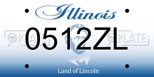 0512ZL Illinois License Plate