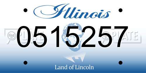 0515257 Illinois License Plate