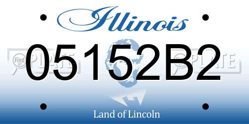 05152B2 Illinois License Plate