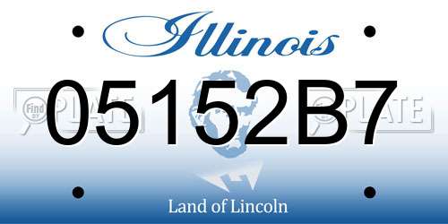 05152B7 Illinois License Plate