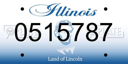 0515787 Illinois License Plate