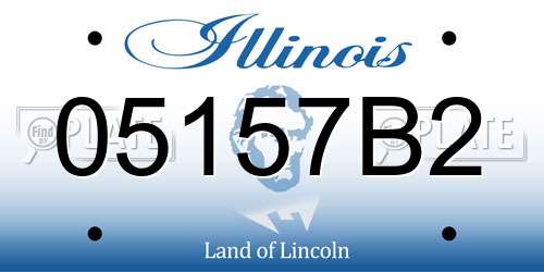 05157B2 Illinois License Plate