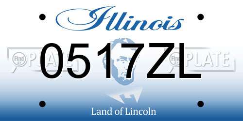 0517ZL Illinois License Plate