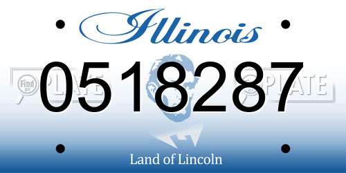 0518287 Illinois License Plate