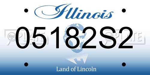 05182S2 Illinois License Plate