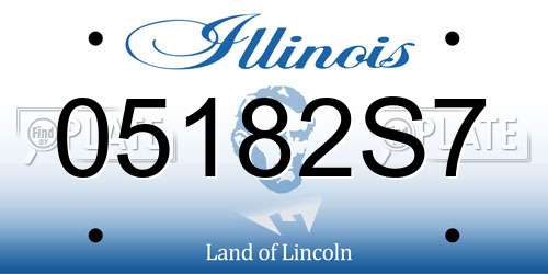 05182S7 Illinois License Plate